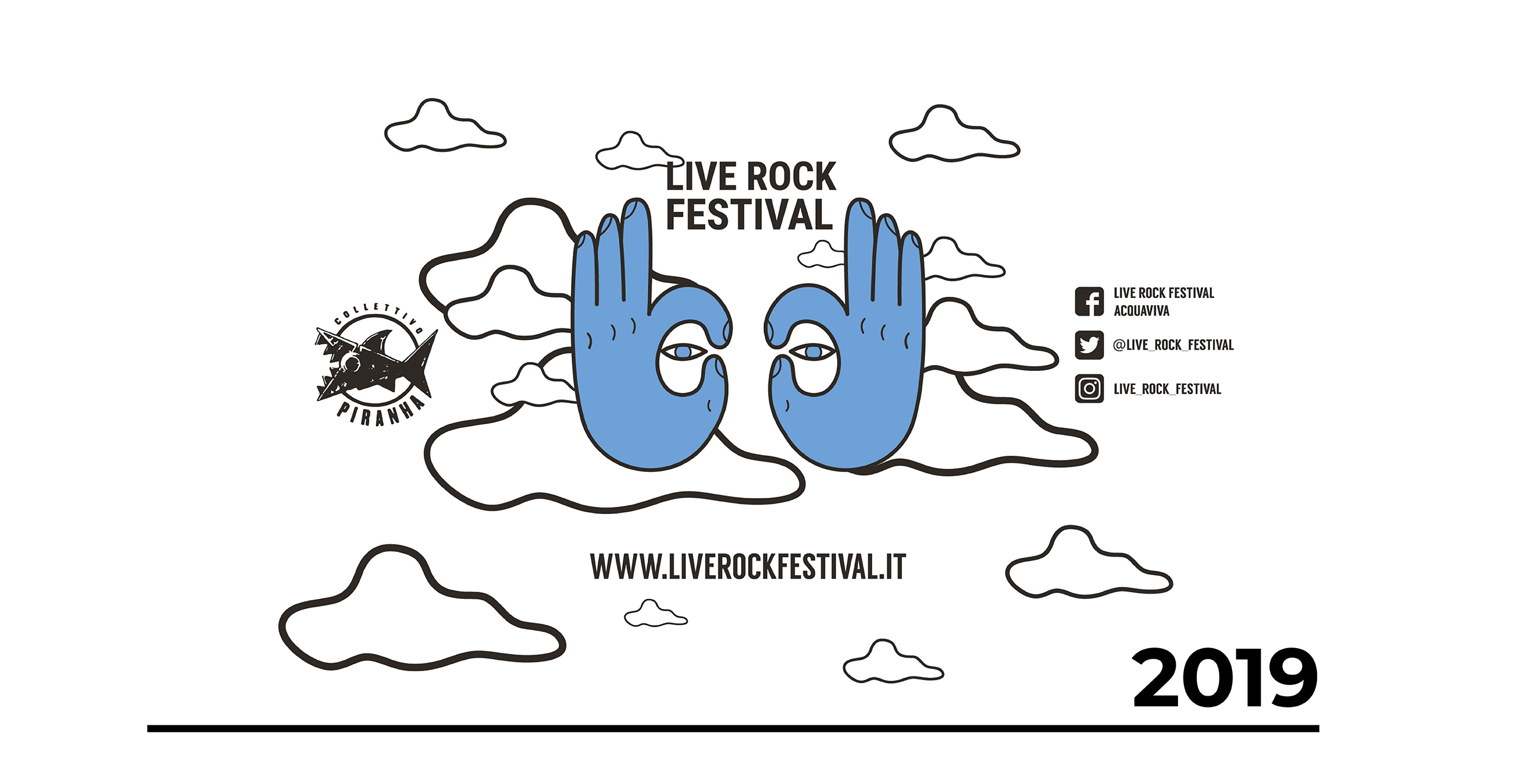 Illustrazione Bicchiere Live Rock Festival 2019